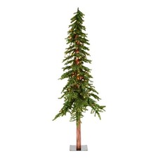 Vickerman 84" Natural Alpine Multi-Color LED Artificial Christmas Tree in Green