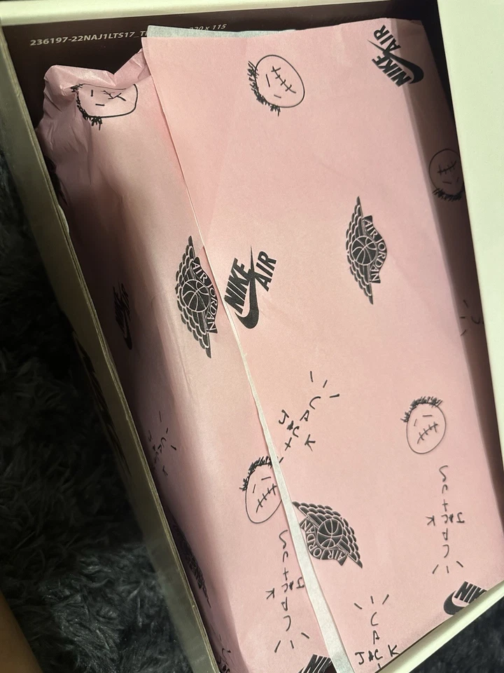 Travis Scott Nike Dunk Low Canary masculino 7 DS novo em folha caixa autêntica - Imagem 4 de 4