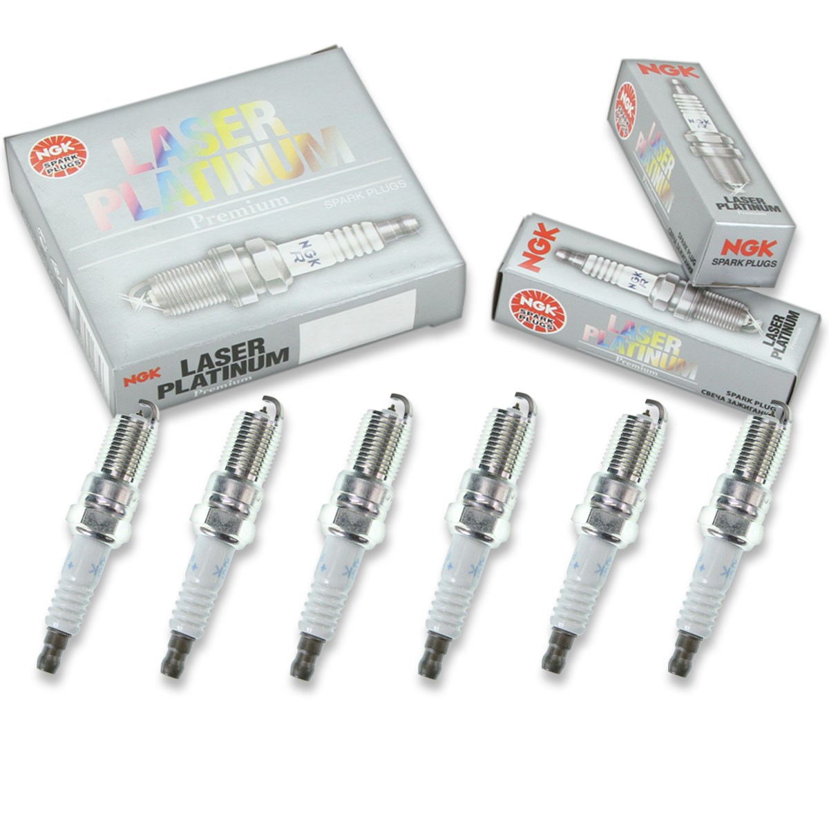 6 pcs NGK Laser Platinum Spark Plugs for 1985 Buick Somerset Regal 3.0L V6 - un