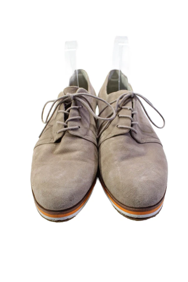 Zapatos de vestir Two by Vince Camuto para hombre de gamuza punta redonda con cordones marrón talla 10M Foto 2 de 4