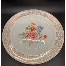 Rosetta Floral Salad And Dinner Plates 7 Dinner  And 6 Dessert Plates