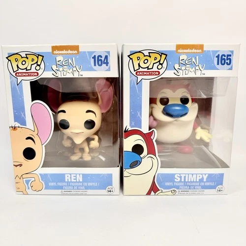 Funko Pop! Ren & Stimpy Set #164 #165 Nickelodeon Animation