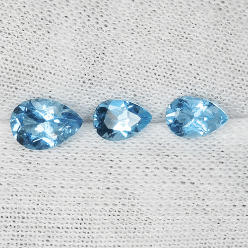 1,55Cts Best Blue Color & Fire Natural Aquamarine Birne Set ...!!!!! - Bild 2 von 2