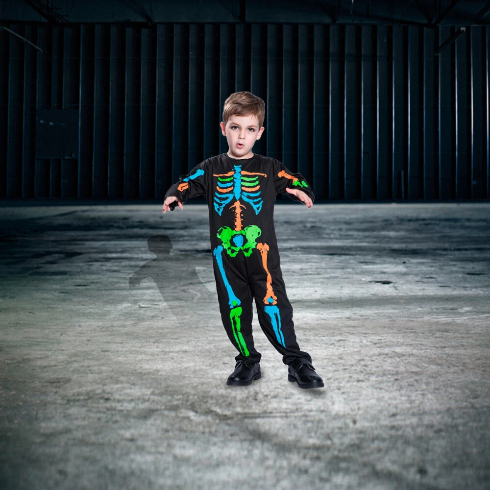 VETEMENTS Costume Halloween Modello Scheletro Vestiti Bambini Cosplay Festa Gioco di Ruolo Vestiti