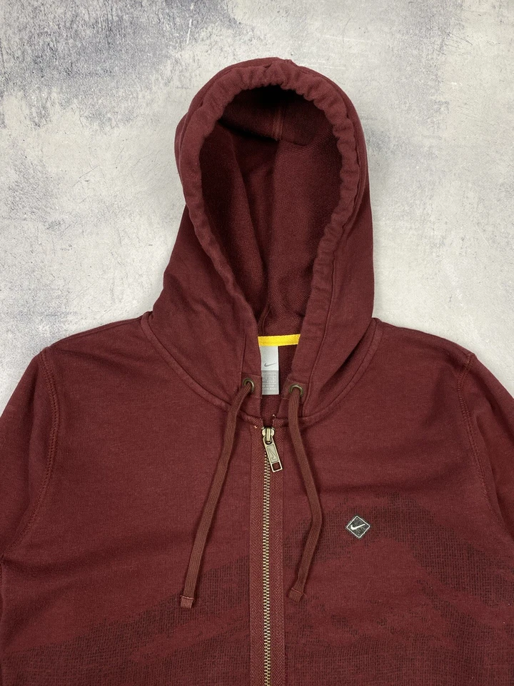 Vintage 00s Nike Trail Runners Mount Hood Mujeres Granate Sudadera con Capuch... - Imagen 4 de 4