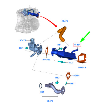 NEW FORD TRANSIT MK3 EGR COOLER 1754592 CC1Q-9F464-AA ORIGINAL | eBay