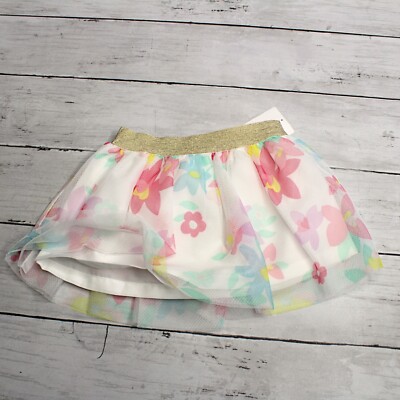 Carter's Baby Girl's Tutu Skirt Size 12 Months White Floral