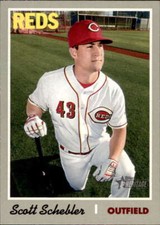 2019 Topps Heritage Baseball  #225 Scott Schebler  Cincinnati Reds V92521