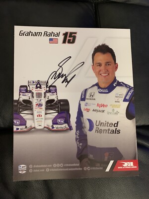 Graham Rahal Indianapolis Indy 500 Signed Car Promo Card Autographed 2022
