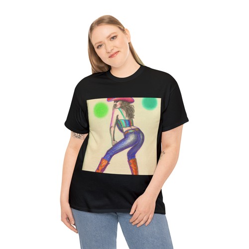 Vintage Style Disco Cowgirl Western T Shirt Unisex Adult Art Tee Cowboy Country - 第 17/25 張圖片