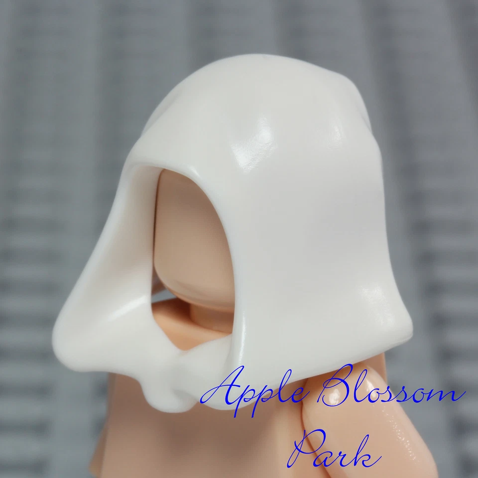 NEW Lego Minifig WHITE HOOD Star Wars Jedi Hat Castle Kingdoms Peasant Head Gear - Image 2 of 4
