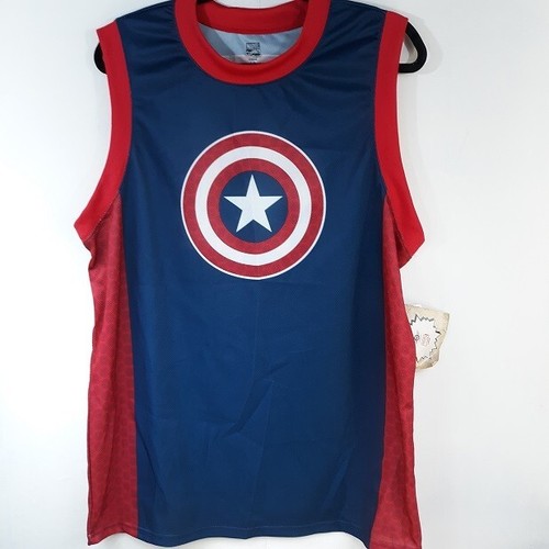 CAPTAIN America Jersey Tank Top Men's Small NWT Basketball Jersey Shirt NEW #41