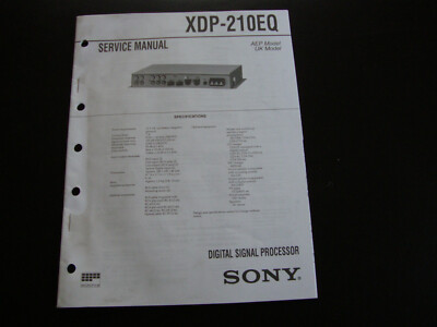 Original Service Manual Schaltplan Sony XDP-210EQ