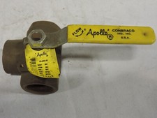 APOLLO 7060501 1" Ball Valve, 3Way Bronze Body, Threaded Ends