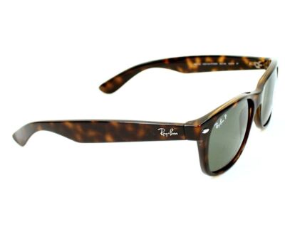Ray-Ban New Wayfarer Tortoise / Green Polarized 58mm Sunglasses