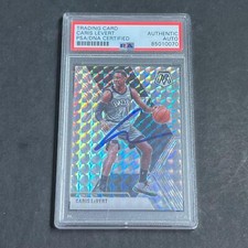 2019-20 Panini Mosaic #51 Caris Lavert Signed Card AUTO PSA Slabbed Nets RC