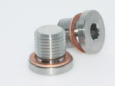 M12 x 1.25mm Stainless Steel O2 Lambda Oxygen Sensor Blanking Bolts 1 Pair/2pcs