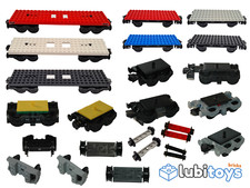 Lego® Eisenbahn 9V TRAIN Achse Komplett Rad Achsen Magnet SCHWARZ WHEEL ZUG