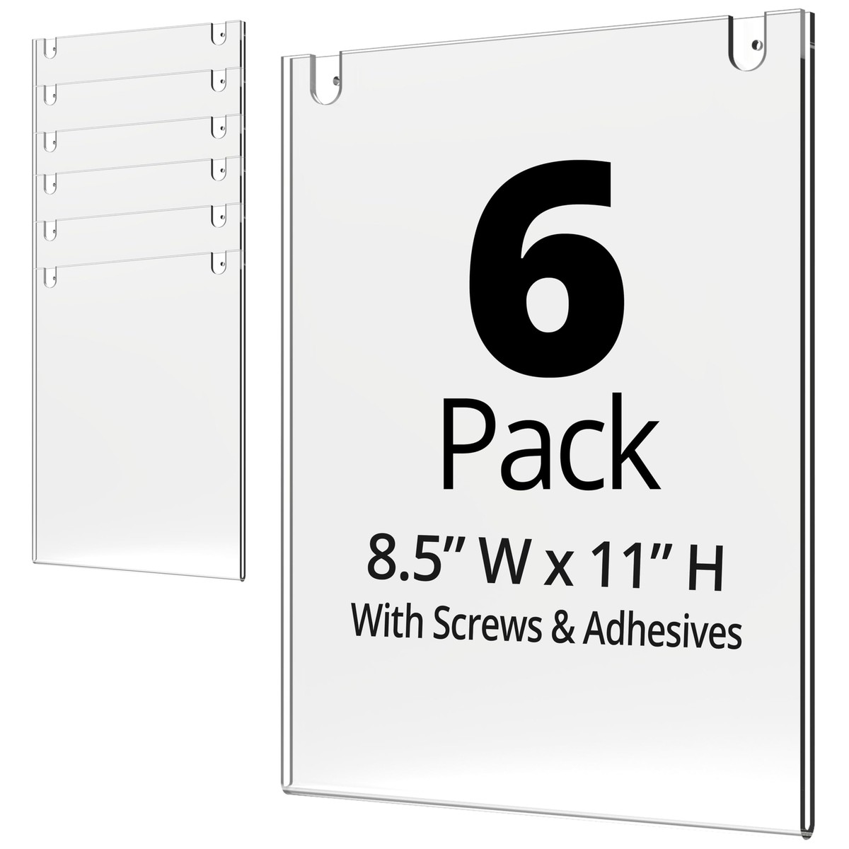 AHAQU 10PCS A4 Acrylic Sign Holder, L-Shape Perspex Display Stands