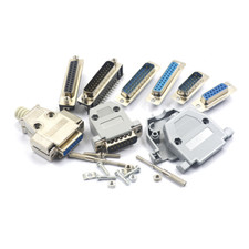 DB15/25/37 Male / Female Connector Solder Connection Plastic Shell / Metal Shell