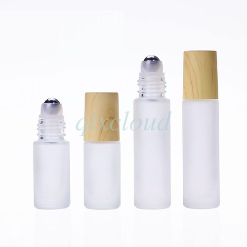 Refillable 5ml 10ml Frosted Glass Roll-on Perfume Essential Oil Roll on Bottles - Picture 2 of 11