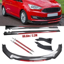 Front Bumper Lip Spoiler Splitter Side Skirt For Ford C-Max 13-18 Body Kit