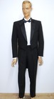 Vintage 80s Veste Queue de Pie Noire Tailcoat PIERRE CARDIN Size M/L Made in USA