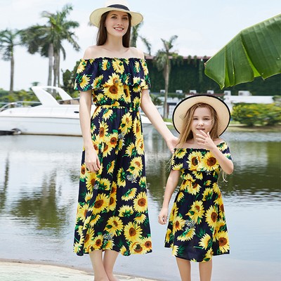 mother daughter sunflower outfits