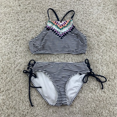 Maillot De Bain Deux Pièces Xhilaration Coloré - Taille XL, Couleur Violet, Occasion Très Bon état