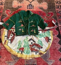 Child s Vintage 1950s Mexican Embroidered Jacket Circle Skirt