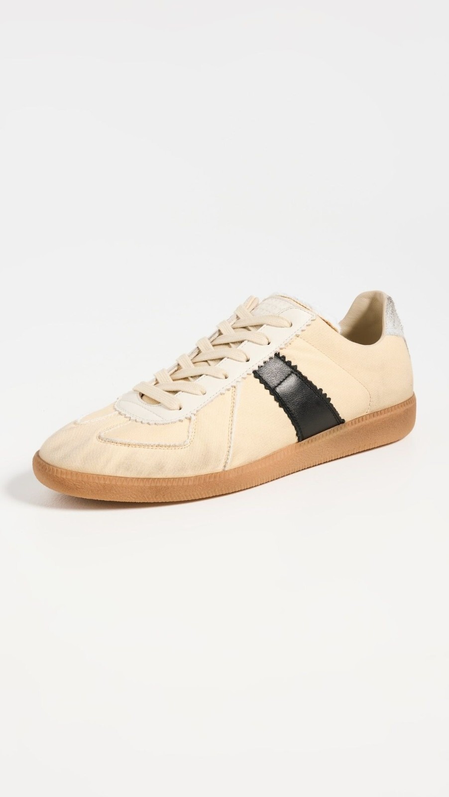 Maison Margiela Distressed Sneaker in Black Vintage Yellow 38 Womens New with Bo
