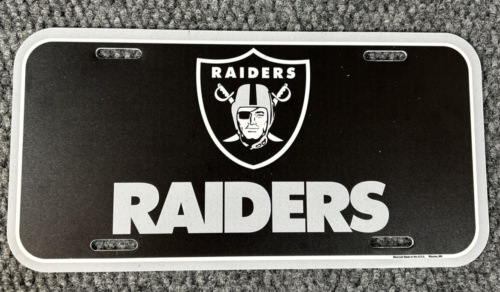 Plaque d'immatriculation en plastique Las Vegas Oakland Raiders panneau WinCraft Sports NFL - Photo 1/9