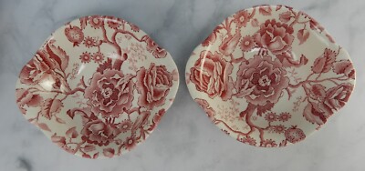 Set of 2 Johnson Brothers English Chippendale Lugged Cereal Bowls