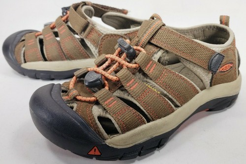 KEEN Newport H2 Sandals - Kids Dark Earth/Spicy Orange Size 1 - Picture 2 of 12
