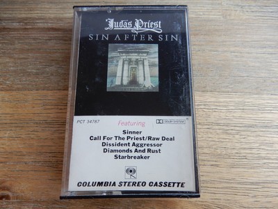 JUDAS PRIEST SIN AFTER SIN MUSIK KASSETTE TAPE MC IMPORT DOLBY 1977 CBS