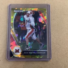 BEN ROETHLISBERGER Gold Cracked Ice - 2021 NFL Prizm Draft Picks #23 A-43