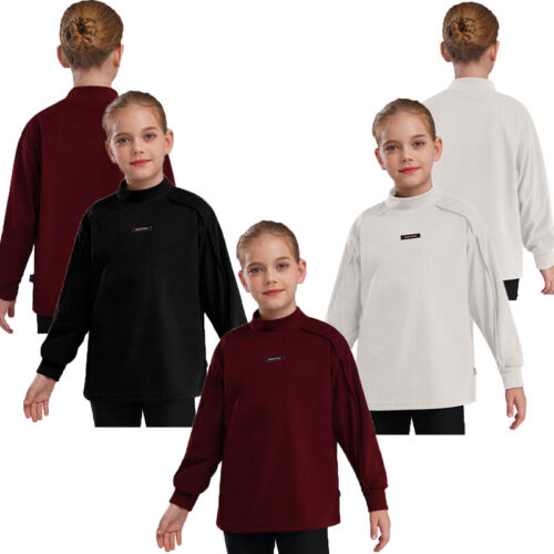 Kids Girls Sweatshirt School Slothes Tops Spring Pullover Climbing Warm Camping - Picture 4 of 44