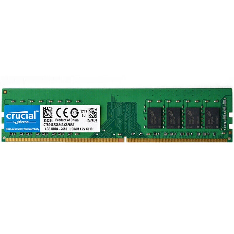 Crucial DDR4 8GB 2X4GB 2666 Mhz  PC4-21300 288pins Desktop Memory Dimm Ram - Image 2 of 4