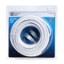Commercial Electric BSTC6-50 50 ft. Cat6 UTP Ethernet Cable, White