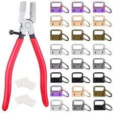 Key Fob Hardware 50PCS 1 Inch Lanyard Keychain Hardware with Key Fob Pliers