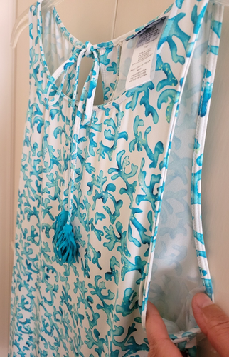 Tommy Bahama Coral Cabana high-neck flounce spa cover-up dress size MEDIUM NWOT - Picture 9 of 14