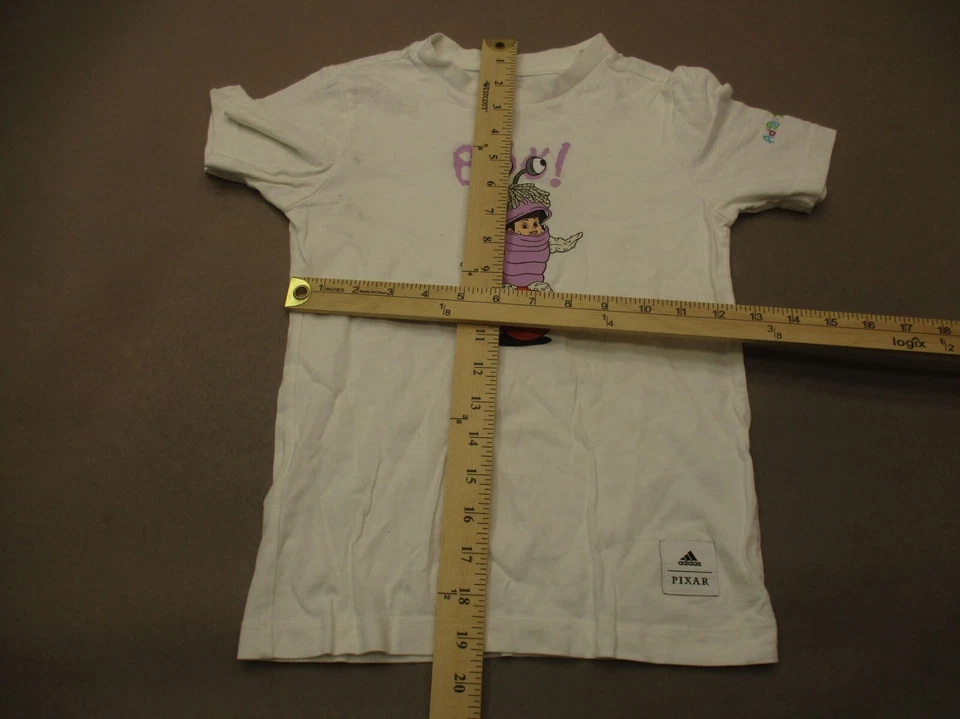 Camiseta ADIDAS PIXAR Talla 7-8 AÑOS Niñas Blanca Estampada Cuello Redondo Manga Corta 987 Foto 2 de 4