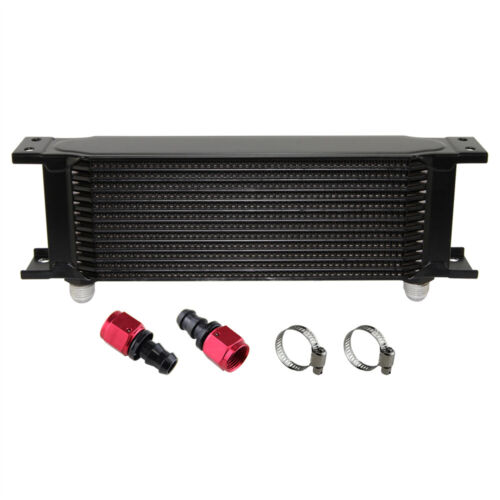 2" ALUMINIUM 8AN OIL COOLER - 13 ROW ENGINE OIL COOLER + AN8 FITTING / HOSE END - Picture 1 of 11