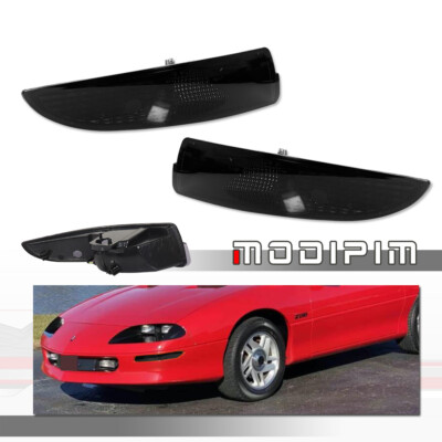 2PCS Smoked Side Marker Parking Turn Signal Corner Light For 93-02 Chevry Camaro