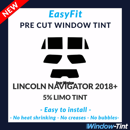 EasyFit Static Pre Cut Window Tint For Lincoln Navigator 2018 5% Limo Rear - Picture 1 of 3