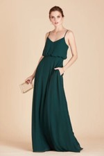 Birdy Grey GWENNIE DRESS CHIFFON EMERALD XS NEW NWT BRIDESMAID WEDDING GREEN