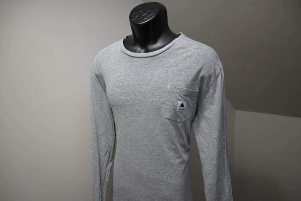 Camiseta Burton Manga Larga Rendimiento Gris Gráfico Para Hombre Talla Mediana Foto 3 de 4