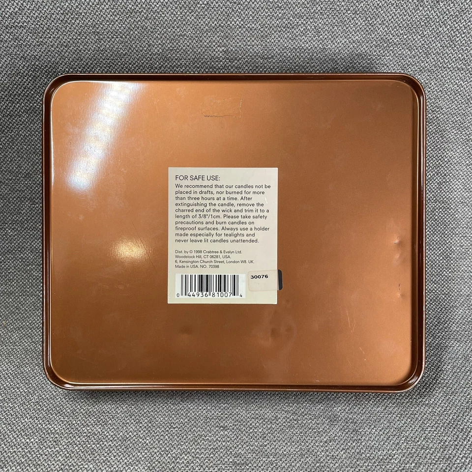 Difusores de olores vintage Crabtree & Evelyn Cooks 12 velas de luz de té en lata Foto 3 de 4