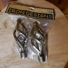 Iron Designs Oval Birdcage Finials Curtain Rod Ends Antique Look Gold