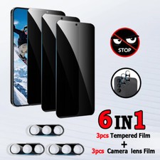 3Pcs Privacy Tempered Film With Lens Film For Samsung Galaxy S24/S24 / S24Ultra